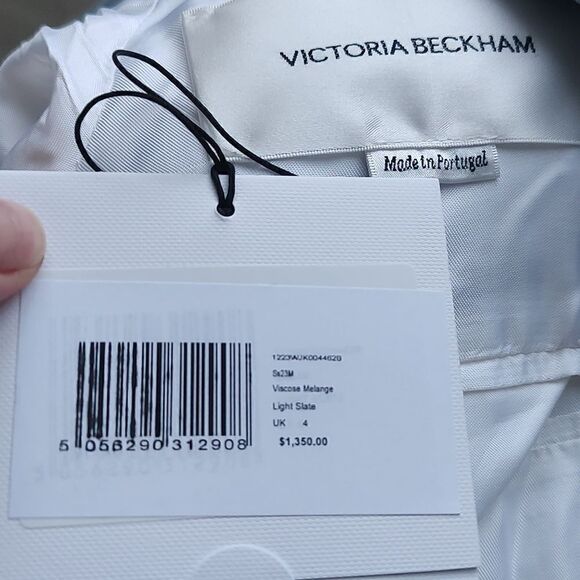 Victoria Beckham High Break SIngle-Breasted Boxy Blazer Jacket Size 0 - Picture 6 of 8